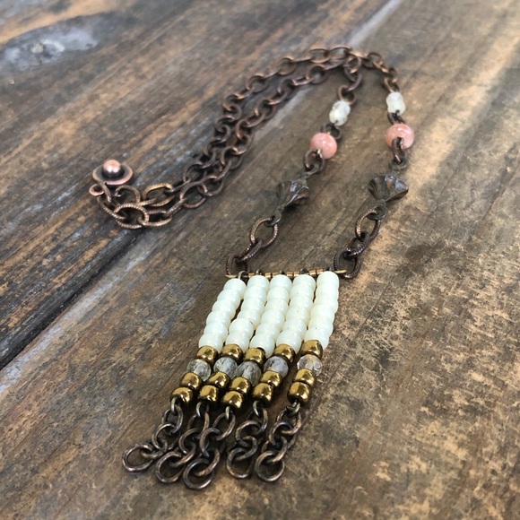 Rustic Fringe Gemstone Necklace - Picture 4 of 5